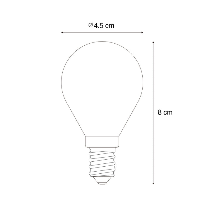 LUEDD Set van 5 E14 dimbare LED lampen P45 smoke 5W 470 lm 2200K