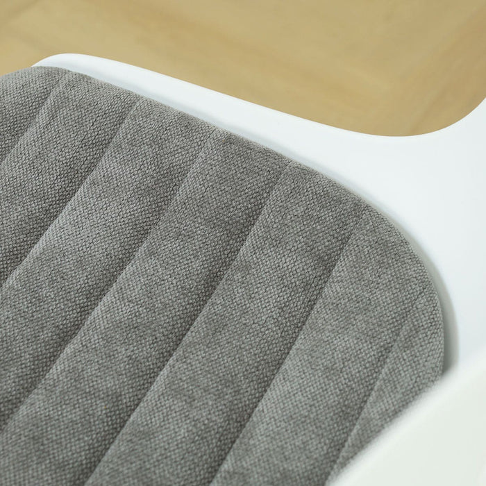 Nolon Nino-Liv barkruk wit met zeegrijs zitkussen - wit onderstel - 75