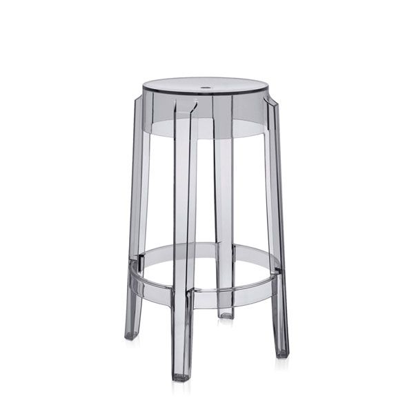 Kartell Charles Ghost barkruk 65 fumé