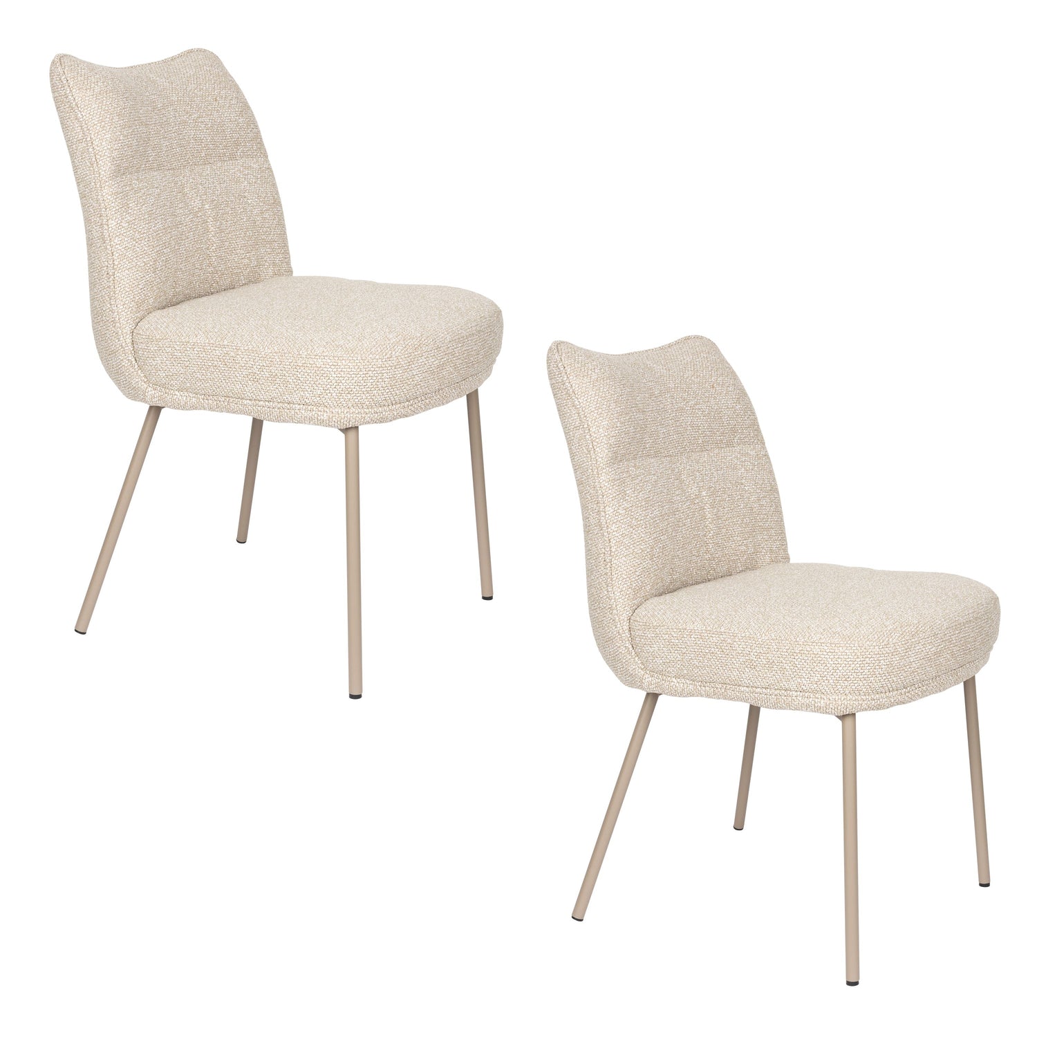 Housecraft Living Jacques Eetkamerstoelen Beige - Set van 2