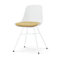 Nolon Noa-Liv eetkamerstoel wit met warm oker zitkussen - wit
