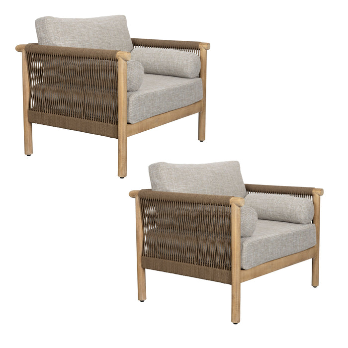 Dutchbone Oasis Outdoor Lounge Stoel - Set van 2 - Beige