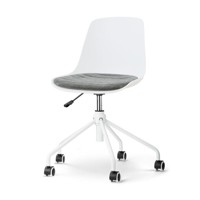 Nolon Nout-Liv eetkamerstoel wit met zeegrijs zitkussen - wit