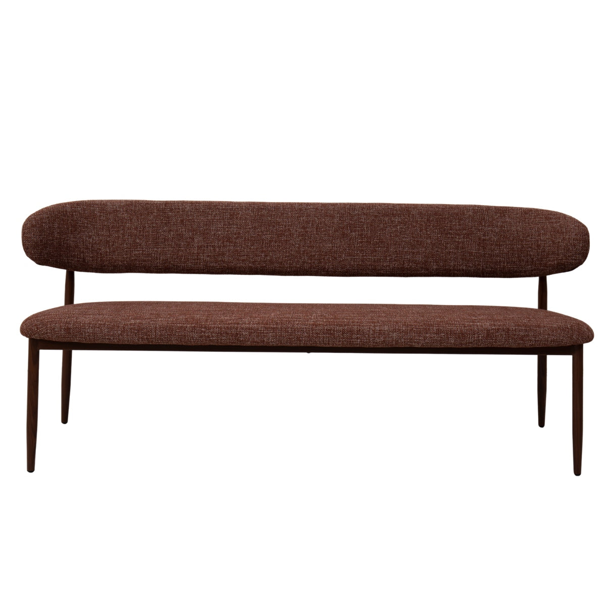 Giga Meubel - Eetkamerbank Stof - Rood|Walnoot - 200cm - Alexia