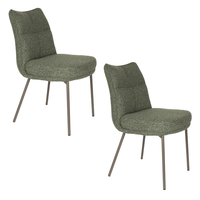Housecraft Living Jacques Eetkamerstoelen Groen - Set van 2
