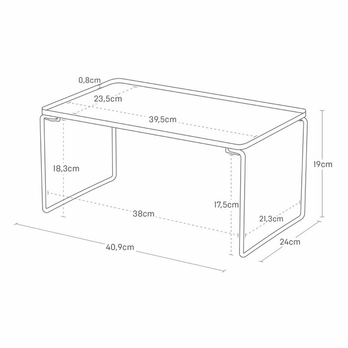 Yamazaki Tower Stapelbaar rek inklapbaar M - Wit
