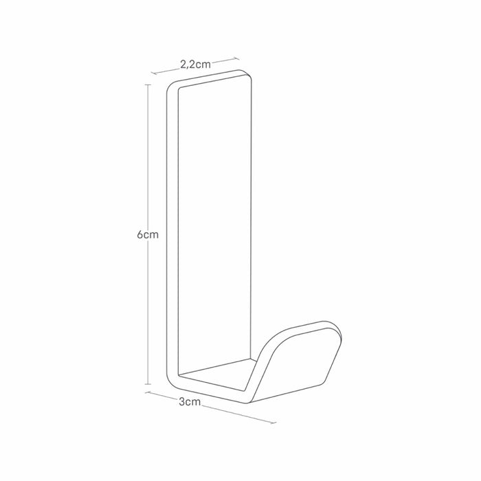 Yamazaki Tower Haak magnetisch S set van 3 - Wit