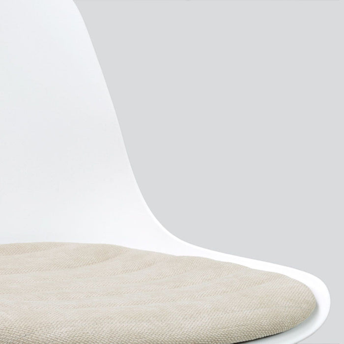 Nolon Noa-Liv eetkamerstoel wit met naturelbeige zitkussen - wit