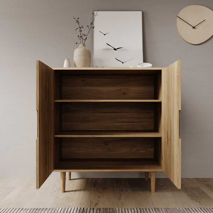 Meubella - Selwood - Dressoir - Eikenpatroon - 95x43x103 cm