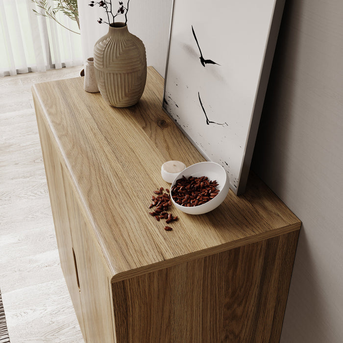 Meubella - Selwood - Dressoir - Eikenpatroon - 95x43x103 cm