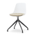 Nolon Nola-Liv draaibare eetkamerstoel wit met nougatbruin zitkussen -