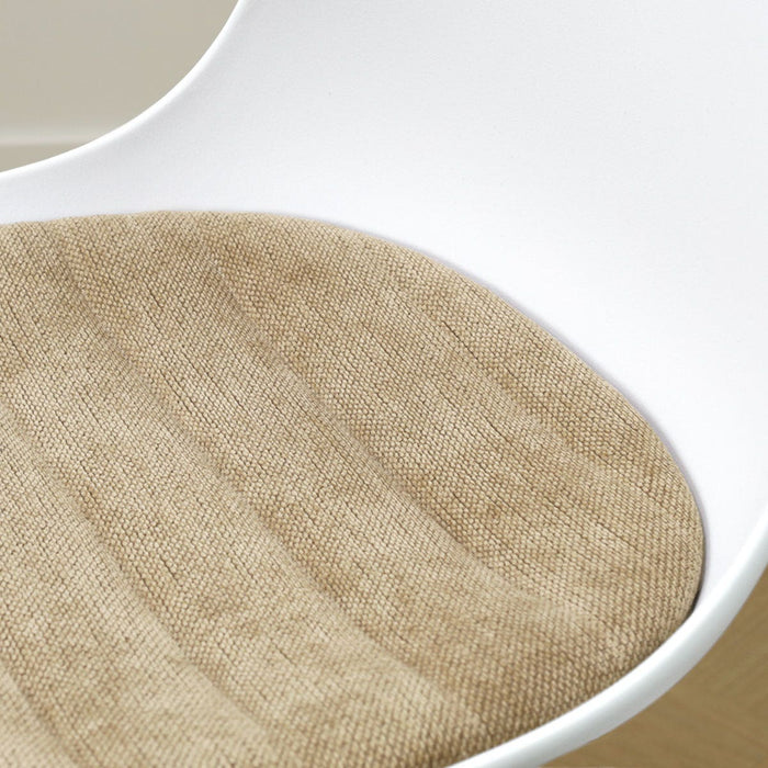 Nolon Nino-Liv barkruk wit met nougatbruin zitkussen - wit onderstel -