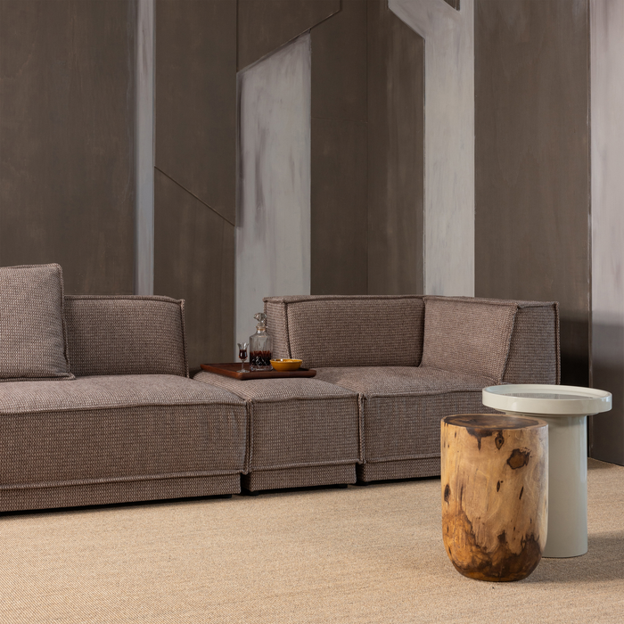 WOOOD Viri Bijzettafel - Hout - Naturel - 40x35x35