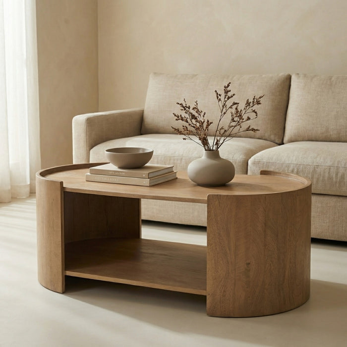 DÉJA Living - Salontafel Naturel Hout - 110cm - Xandrine