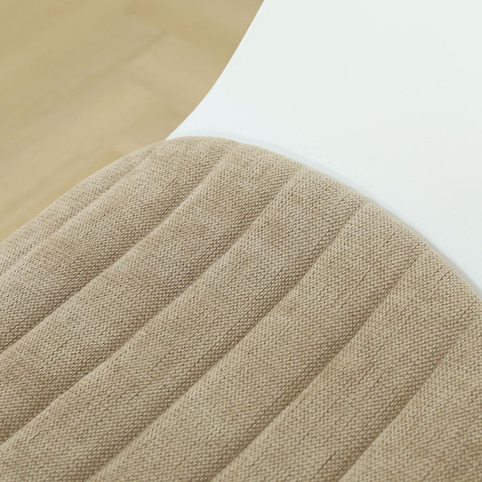 Nolon Nout-Liz eetkamerstoel wit met nougatbruin zitkussen - zwart