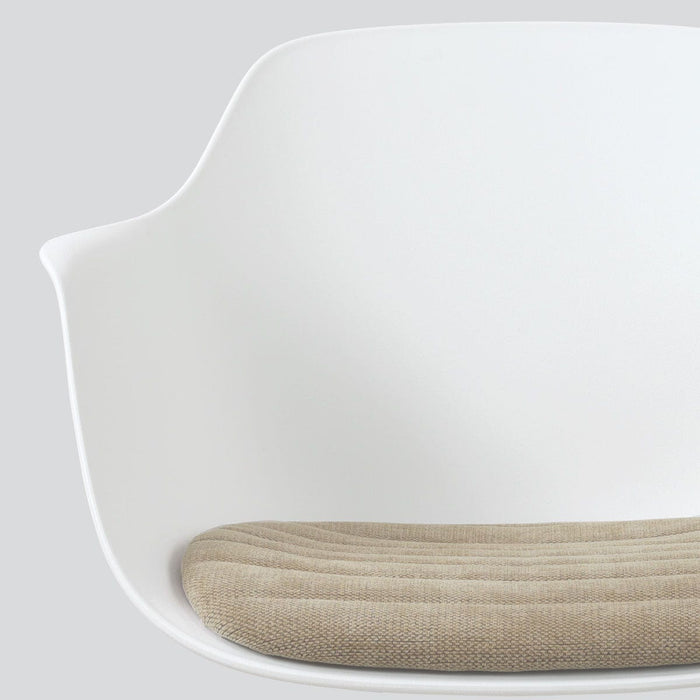 Nolon Nout-Liz eetkamerstoel wit met nougatbruin zitkussen - zwart