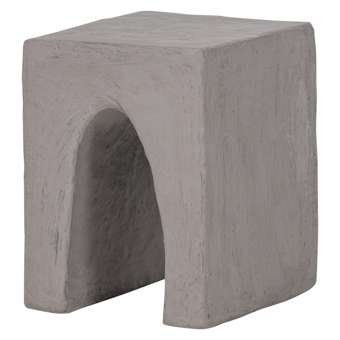 WOOOD Tovi Bijzettafel - Papier Mache - Grijs - 45x40x35