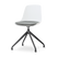 Nolon Nola-Liv draaibare eetkamerstoel wit met zeegrijs zitkussen -