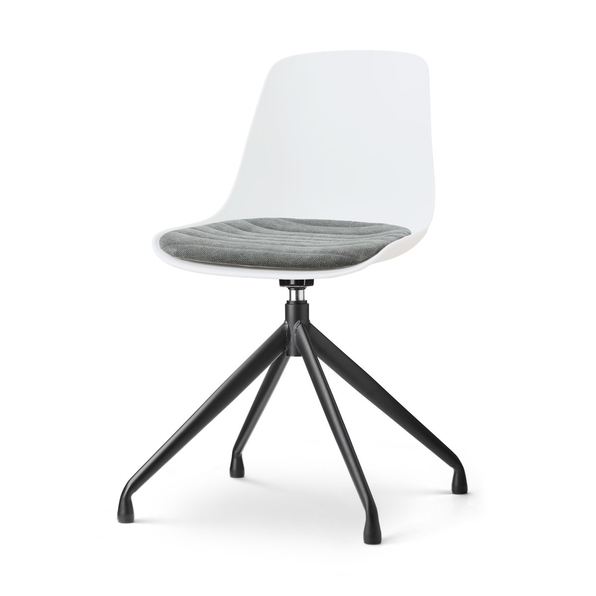 Nolon Nola-Liv draaibare eetkamerstoel wit met zeegrijs zitkussen -