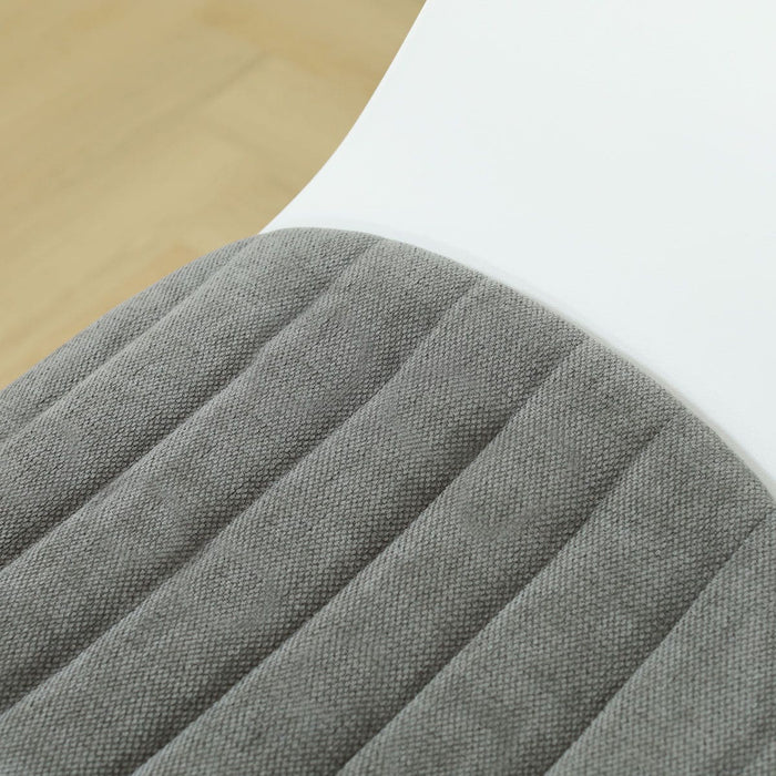 Nolon Nout-Liz eetkamerstoel wit met zeegrijs zitkussen - zwart