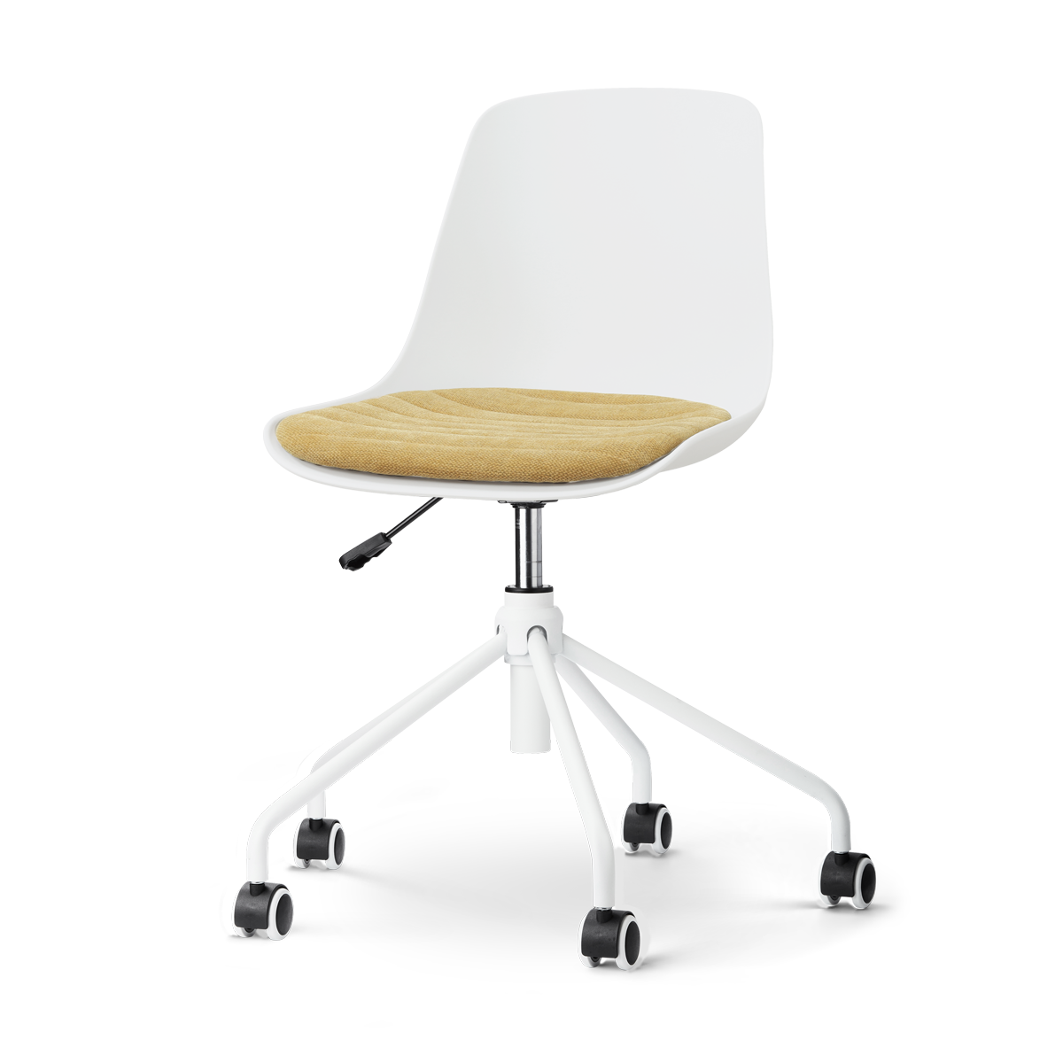 Nolon Nout-Liv eetkamerstoel wit met warm oker zitkussen - wit