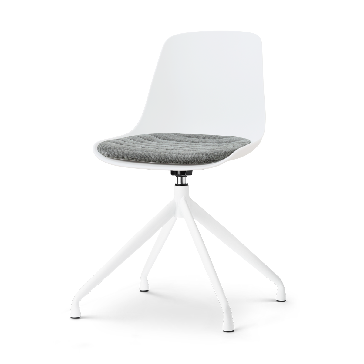 Nolon Nola-Liv draaibare eetkamerstoel wit met zeegrijs zitkussen -