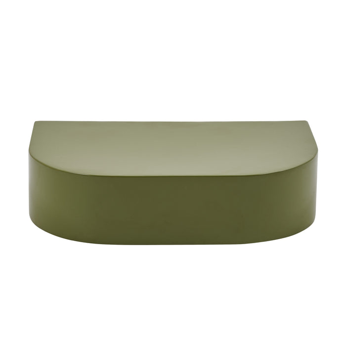 Wandplank Disk - Groen - Metaal - 30x7x20cm (BxHxD)