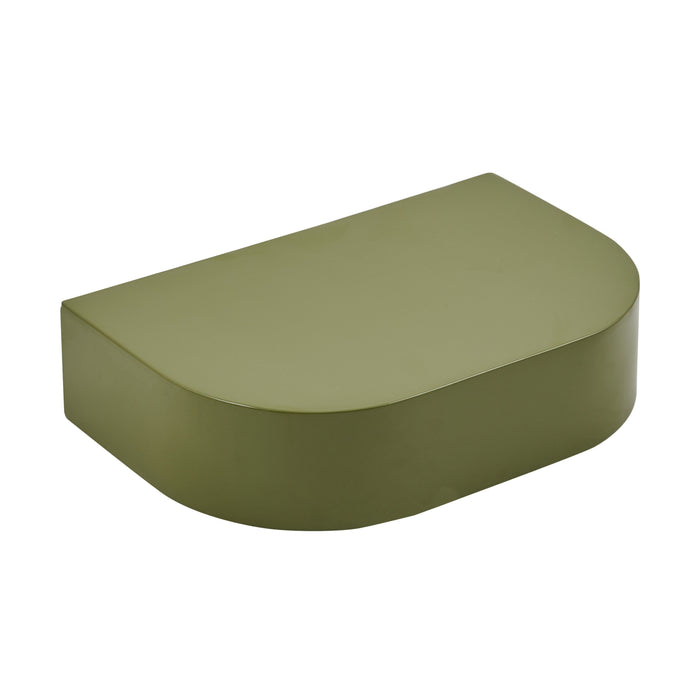 Wandplank Disk - Groen - Metaal - 30x7x20cm (BxHxD)