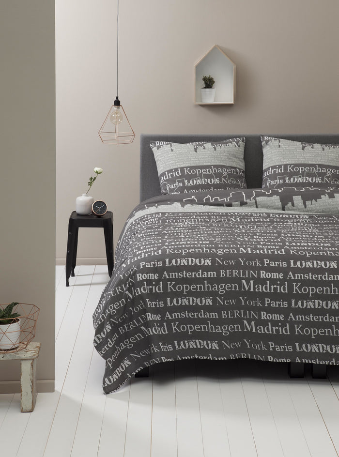 Ten Cate Katoenen Dekbedovertrek - 240x200|220 - Skyline Taupe