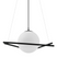 EGLO Hanglamp - E27 - 1lichts - Staal Zwart | Glas opaal-mat - Wit