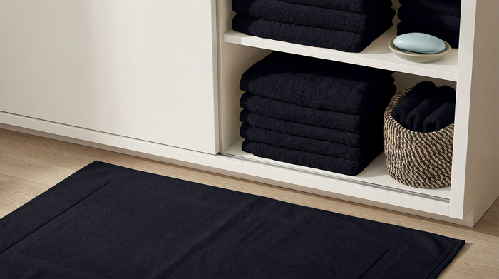 Eleganzzz Badstof Badlaken 100% Katoen 70x140cm - black - Set van 12