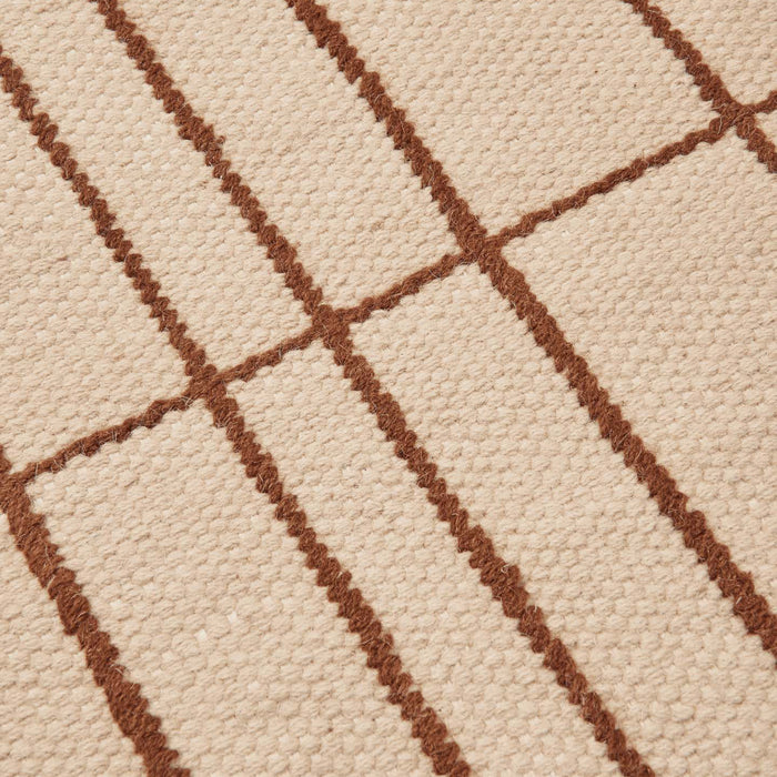 Ferm Living Sen Vloerkleed 140 x 200 cm - Parchment / Chestnut