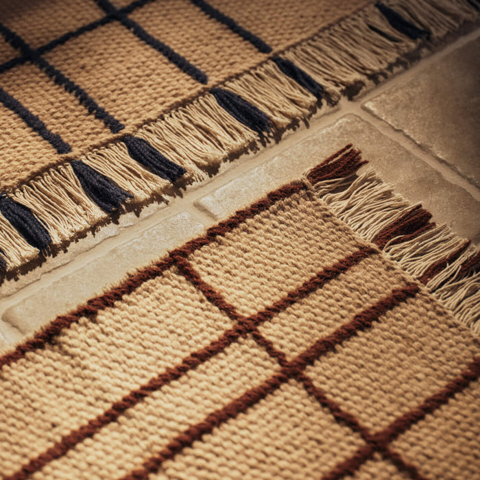 Ferm Living Sen Vloerkleed 170 x 240 cm - Parchment / Chestnut