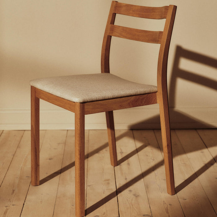 Ferm Living Boda Eetkamerstoel Geweven - Natural Oak / Off-White