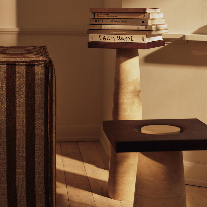 Ferm Living Grova Pedestal Sokkel - Travertine
