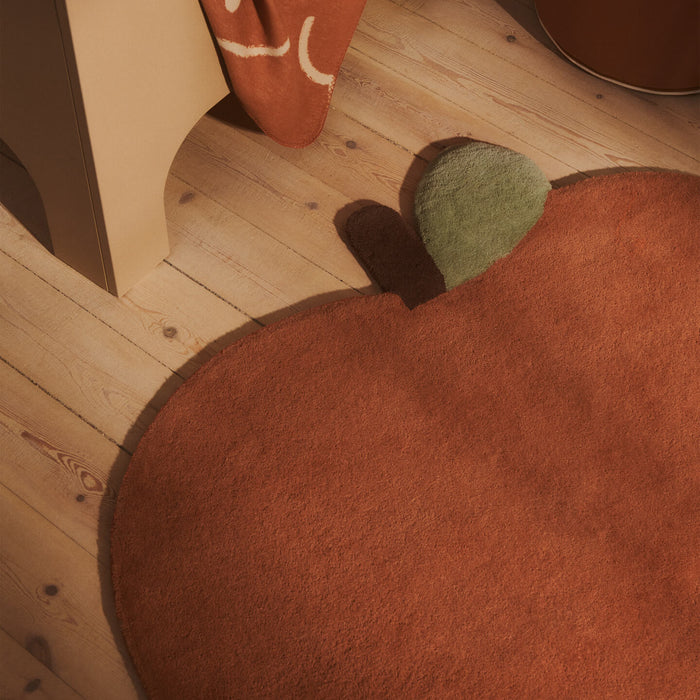 Ferm Living Apple Tufted Vloerkleed Ø 110 cm – Brown Clay