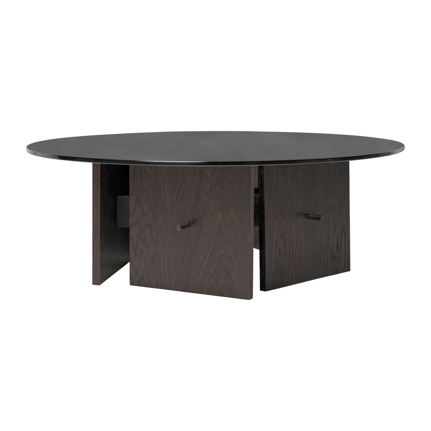 Ferm Living Aukko Salontafel - Tinted Glass / Dark Stained Oak