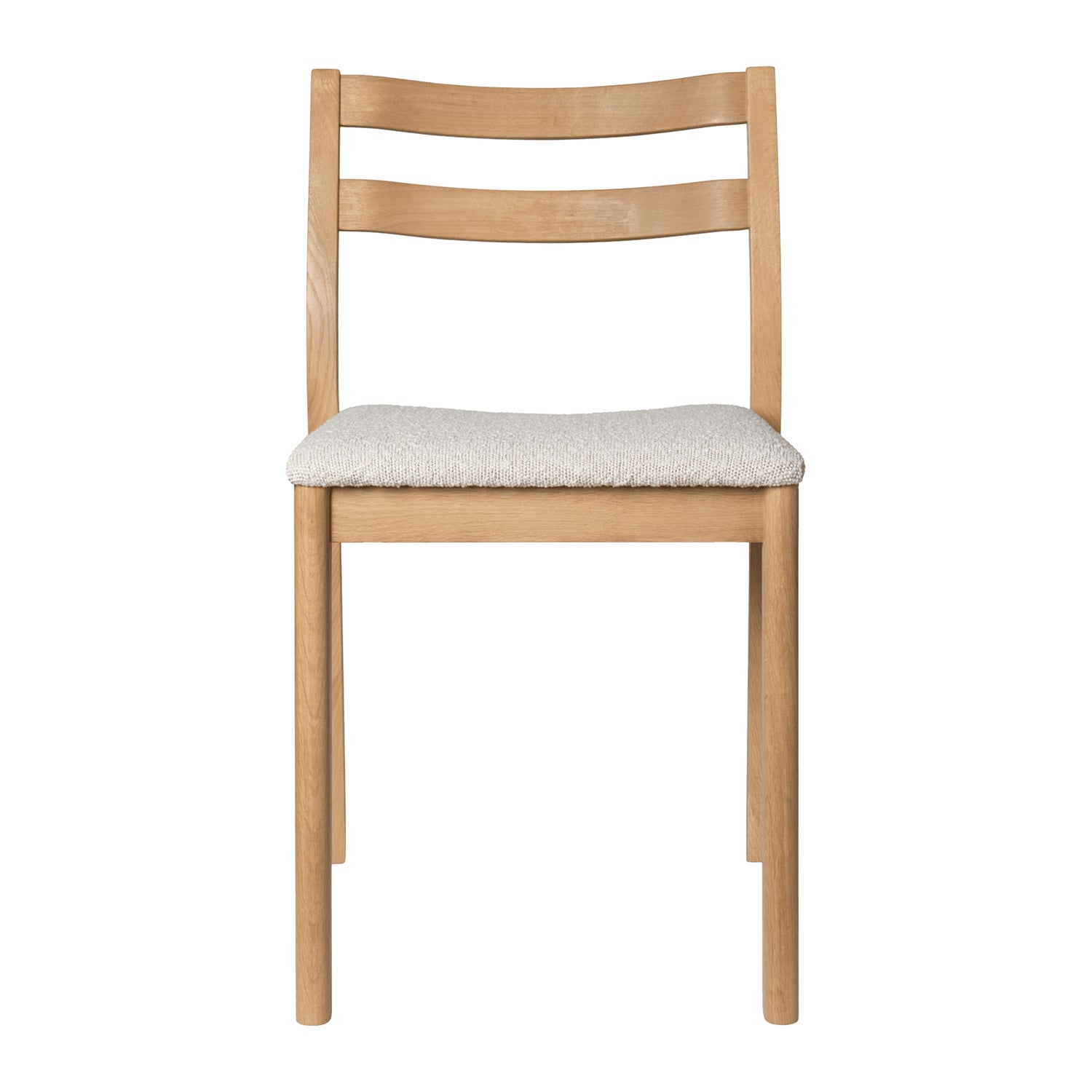 Ferm Living Boda Eetkamerstoel Bouclé - Natural Oak / Off-White