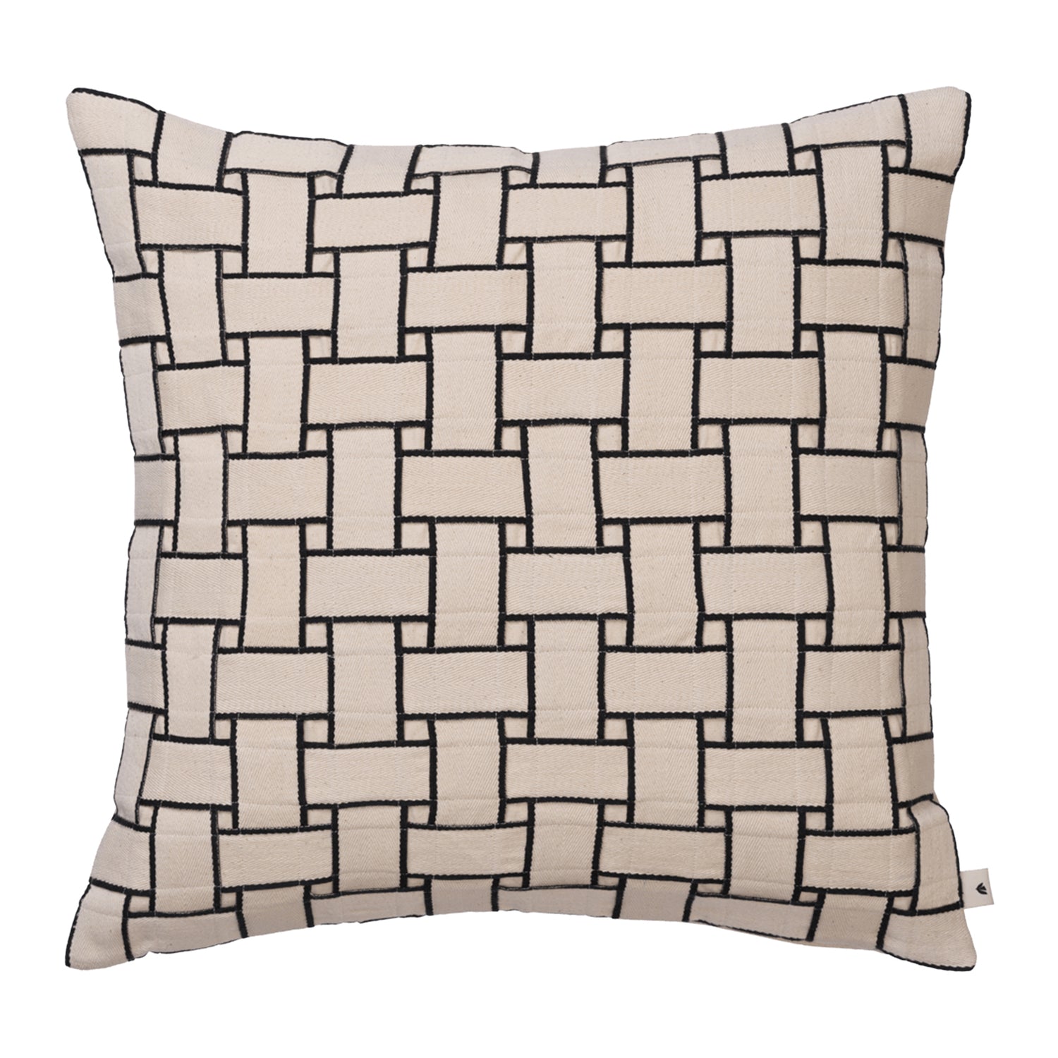 Ferm Living Lattice Kussenhoes - Off-White / Black