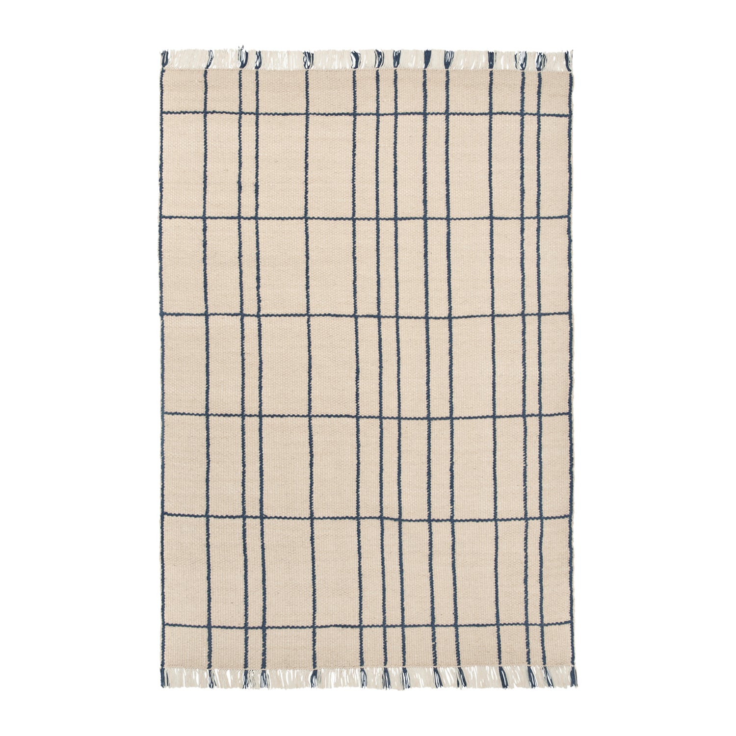 Ferm Living Sen Vloerkleed 170 x 240 cm - Parchment / Indigo