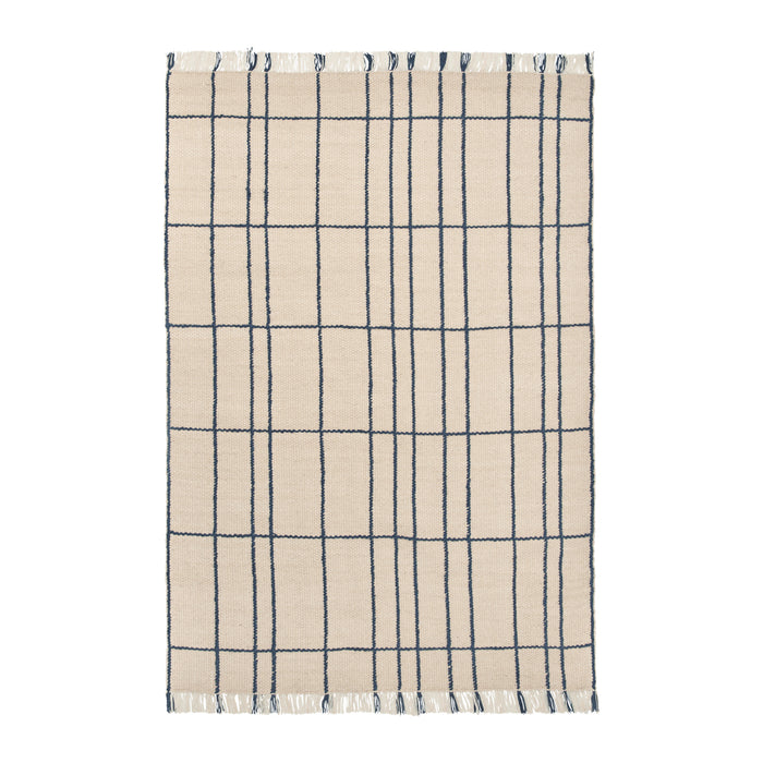 Ferm Living Sen Vloerkleed 170 x 240 cm - Parchment / Indigo