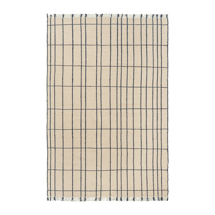 Ferm Living Sen Vloerkleed 200 x 300 - Parchment / Indigo
