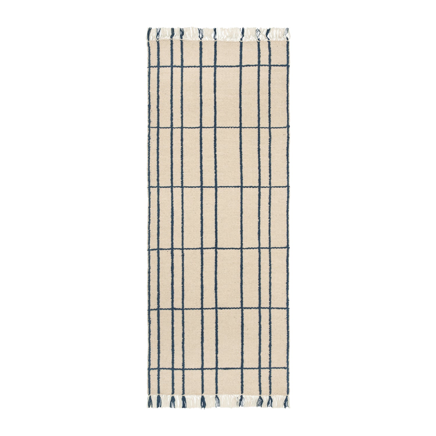 Ferm Living Sen Runner Vloerkleed 80 x 200 cm - Parchment / Indigo