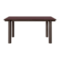 Ferm Living Atura Eettafel 160 x 90 cm - Dark Chocolate / Burgundy Linoleum