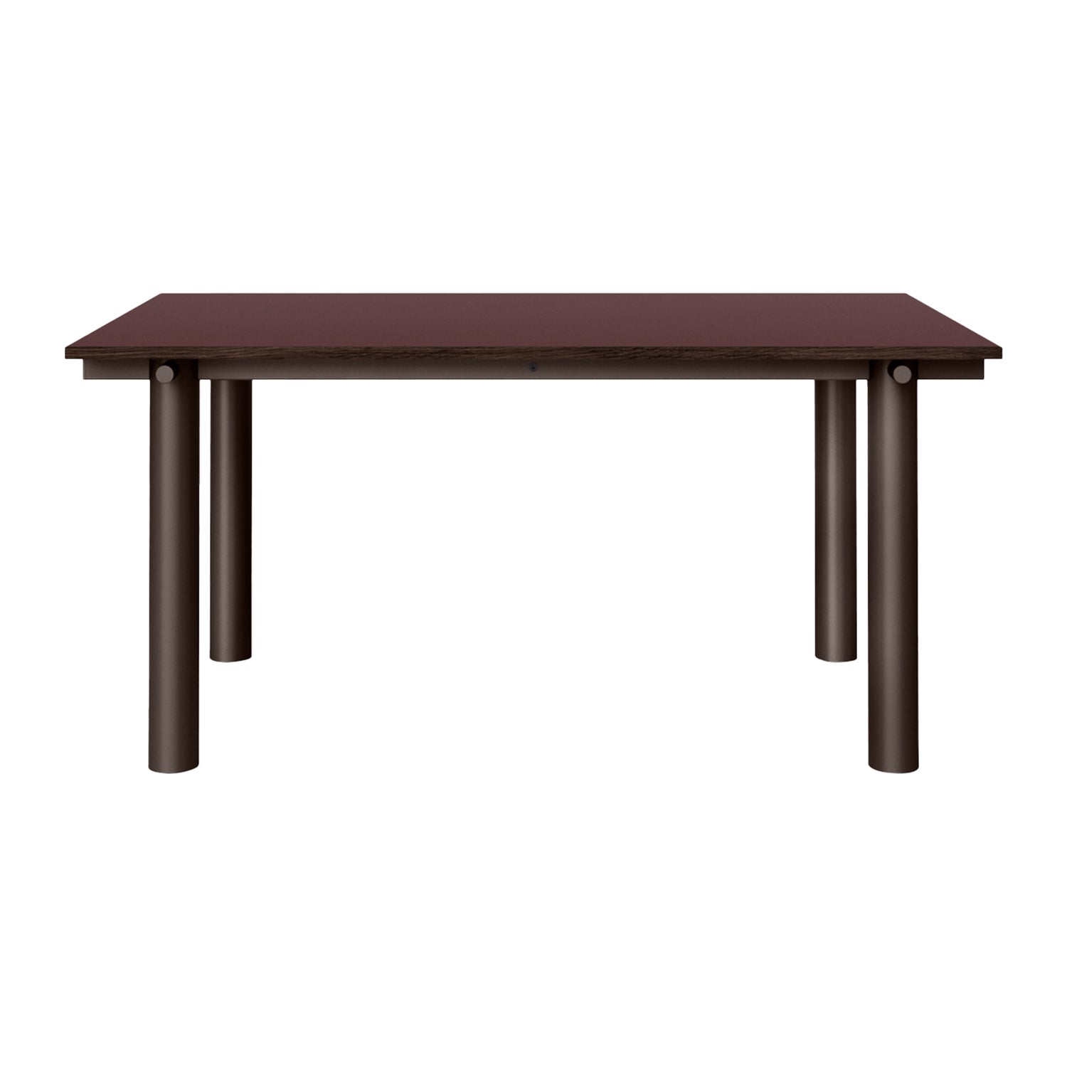 Ferm Living Atura Eettafel 160 x 90 cm - Dark Chocolate / Burgundy Linoleum