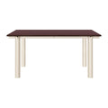 Ferm Living Atura Eettafel 160 x 90 cm - Light Cashmere / Burgundy Linoleum
