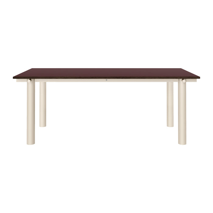 Ferm Living Atura Eettafel 200 x 90 cm - Light Cashmere / Burgundy Linoleum