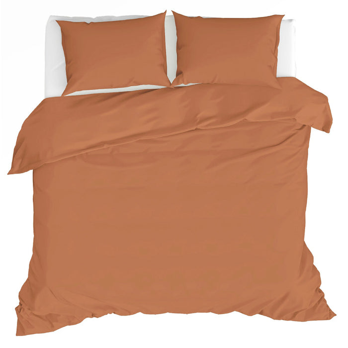 by fonQ Fresh Dekbedovertrek 240 x 240 cm - Terracotta