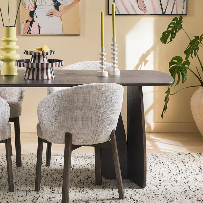 by fonQ Oakline Curve Eettafel B 180 cm - Mystic Brown