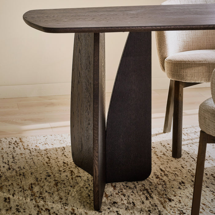 by fonQ Oakline Curve Eettafel B 180 cm - Mystic Brown